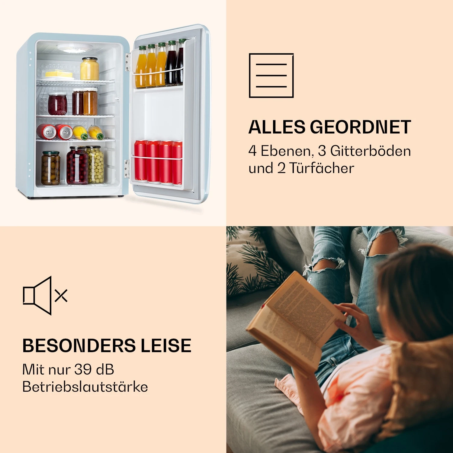 Audrey Retro-Kühlschrank 6 Audrey Retro-Kühlschrank – Bild 6