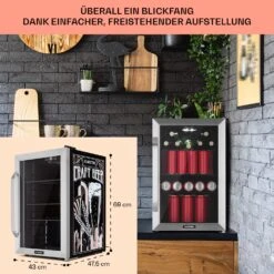 Beersafe Craft Beer Edition Getränkekühlschrank Mit Glastür 70 Liter 14 Beersafe Craft Beer Edition Getränkekühlschrank Mit Glastür 70 Liter -Klarstein 10046064 de 0007 usp