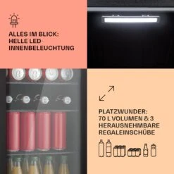 Beercave 70 Kühlschrank 10 Beercave 70 Kühlschrank -Klarstein 10046067 de 0004 usp