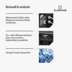 [Wiederverpackt] Eiszeit Eiswürfelmaschine -Klarstein 10046160 de 0004 usp