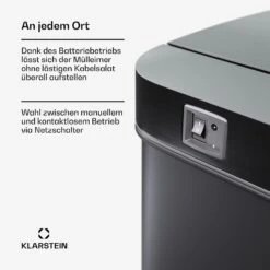 Touchless Sensor-Mülleimer 50L -Klarstein 10046162 de 0007 usp