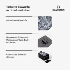 FrostMaster Eiswürfelmaschine 10 FrostMaster Eiswürfelmaschine -Klarstein 10046193 de 0004 usp