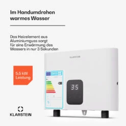 Blaze Flow Unterbau-Durchlauferhitzer | 5,5kW 10 Blaze Flow Unterbau-Durchlauferhitzer | 5,5kW -Klarstein 10046239 de 0003 usp