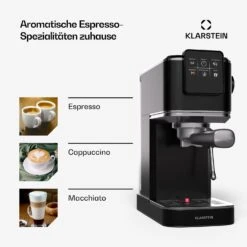[Wiederverpackt] SteelPresso Slim Touch Espressomaschine -Klarstein 10046330 de 0004 usp
