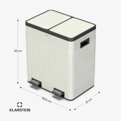 Grama 40 Treteimer 40L -Klarstein 10046334 yy 0011 dimensions