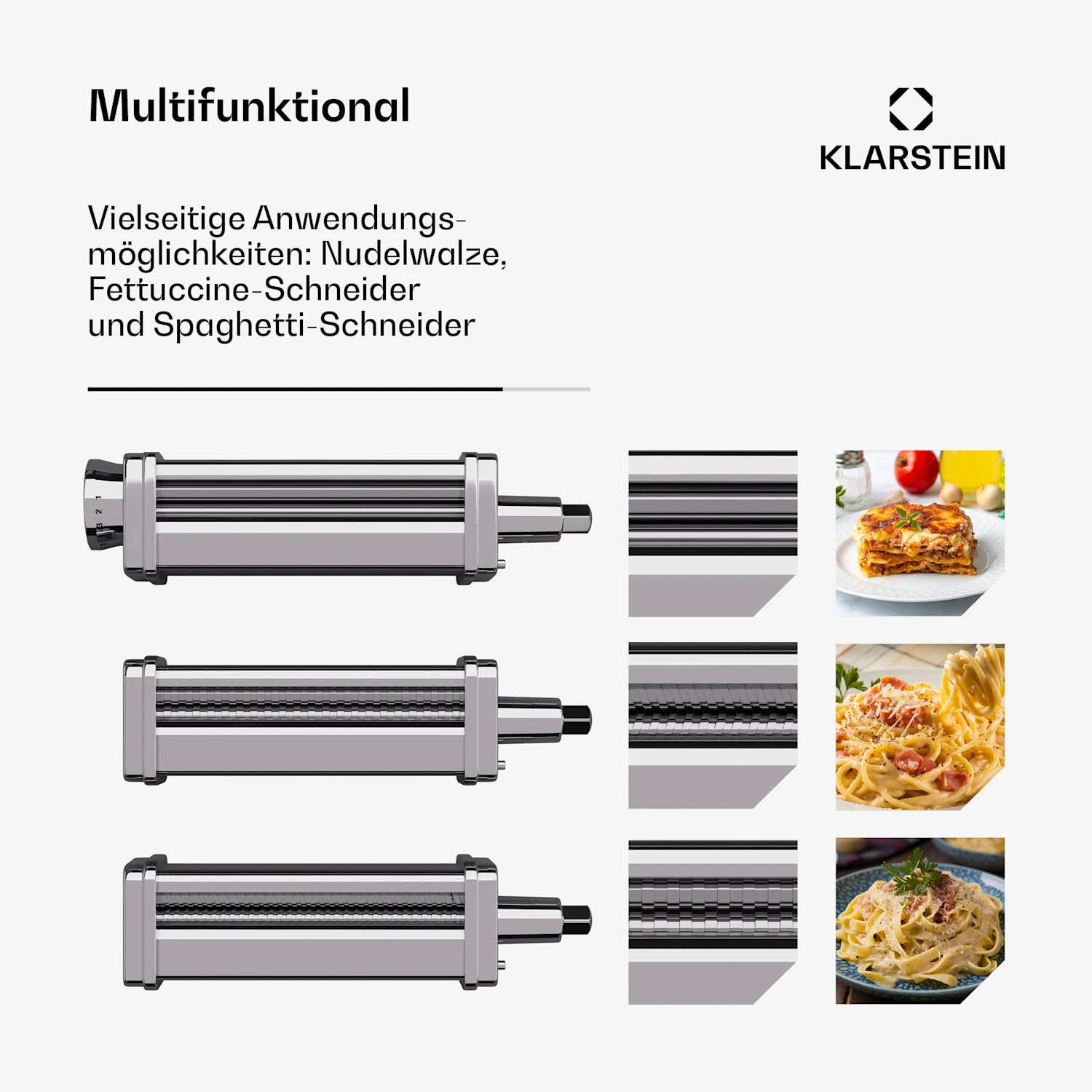 Chiara Nudel-Aufsatz | 3-in1-Funktionen 3 Chiara Nudel-Aufsatz | 3-in1-Funktionen – Bild 3