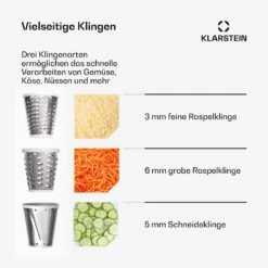 Chiara Salat-Aufsatz | 3 Verschiedene Klingen 8 Chiara Salat-Aufsatz | 3 Verschiedene Klingen -Klarstein 10046350 de 0003 usp