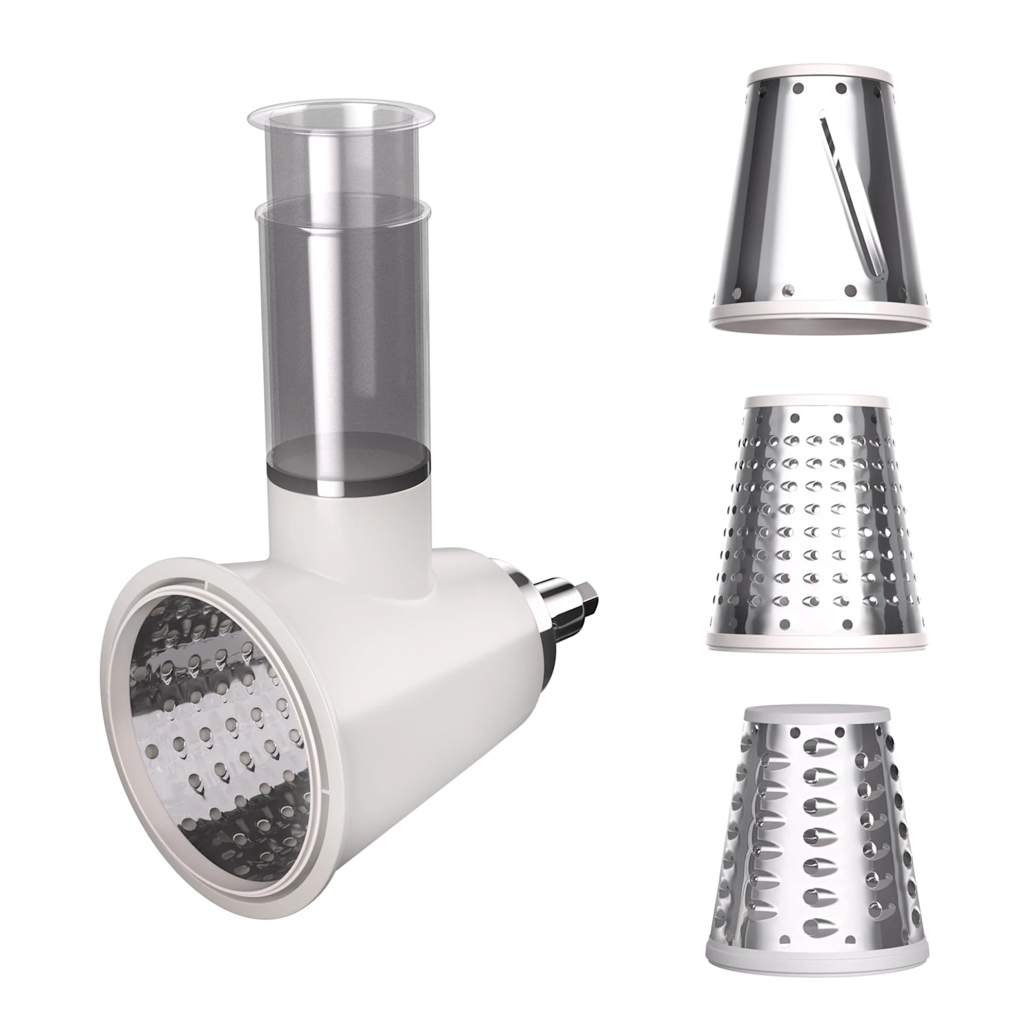 Chiara Salat-Aufsatz | 3 Verschiedene Klingen 1 Chiara Salat-Aufsatz | 3 Verschiedene Klingen