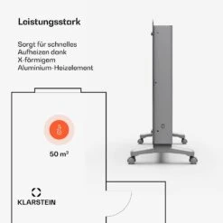 [Gebraucht] Bansin Crystal Smart Konvektorheizung 2500 -Klarstein 10046399 de 0003 usp
