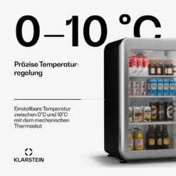 Audrey Evo Getränkekühlschrank Mit Glastür | Retro-Design | 93 L 11 Audrey Evo Getränkekühlschrank Mit Glastür | Retro-Design | 93 L -Klarstein 10046636 de 0004 usp