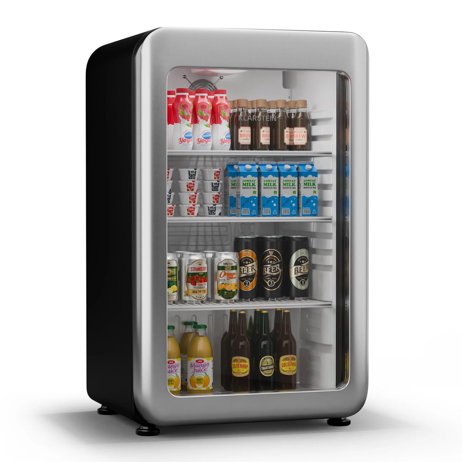 Audrey Evo Getränkekühlschrank Mit Glastür | Retro-Design | 93 L 1 Audrey Evo Getränkekühlschrank Mit Glastür | Retro-Design | 93 L