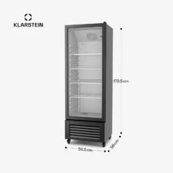 GrandCooler Getränkekühlschrank Mit Glastür | 270 L 14 GrandCooler Getränkekühlschrank Mit Glastür | 270 L -Klarstein 10046641 yy 0011 dimensions