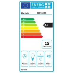[Gebraucht] SmartEdge 90 Dunstabzugshaube -Klarstein 10046680 energy label