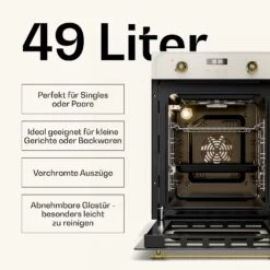 Victoria 45 Cm 49l Einbaubackofen -Klarstein 10046685 de 0005 usp