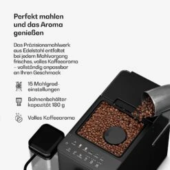 Velaire 20bar 1350W Kaffeevollautomat Schwarz 13 Velaire 20bar 1350W Kaffeevollautomat Schwarz -Klarstein 10047347 de 0005 usp