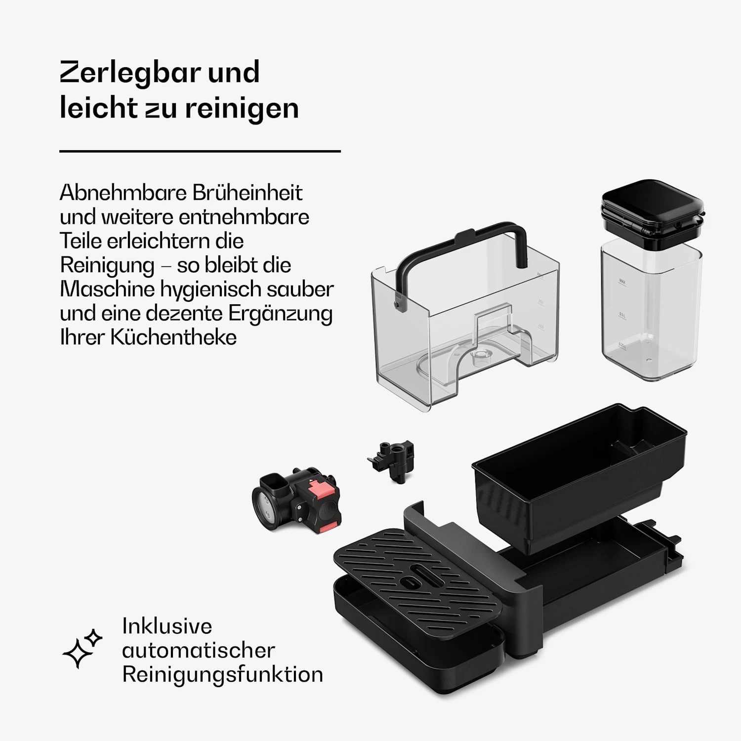 Velaire 20bar 1350W Kaffeevollautomat Schwarz 7 Velaire 20bar 1350W Kaffeevollautomat Schwarz – Bild 7