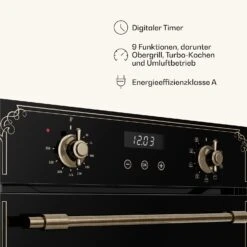 Victoria Glaskeramik-Kochfeld + Schmaler Backofen | 45 Cm 15 Victoria Glaskeramik-Kochfeld + Schmaler Backofen | 45 Cm -Klarstein 60003304 de 0004 usp