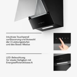 Verosteel Glaskeramik-Kochfeld + Verosteel Kopffreihaube | 45 Cm -Klarstein 60003306 de 0006 usp