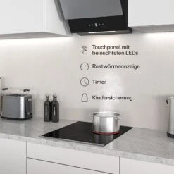 Verosteel Glaskeramik-Kochfeld + Verosteel Kopffreihaube | 45 Cm -Klarstein 60003306 de 0011 usp